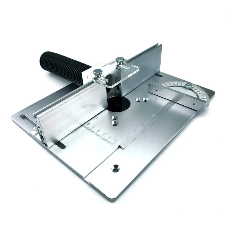 Aluminum Router Table Insert Plate Electric Wood Milling Flip Board Adjustable Lift Stand for Woodworking