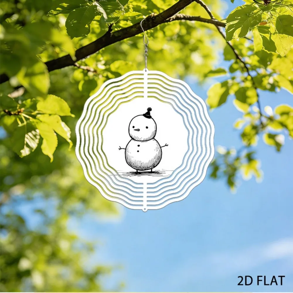 

Iron Snowman Wind Chimes Black White Outdoor Garden Decor 25x25cm