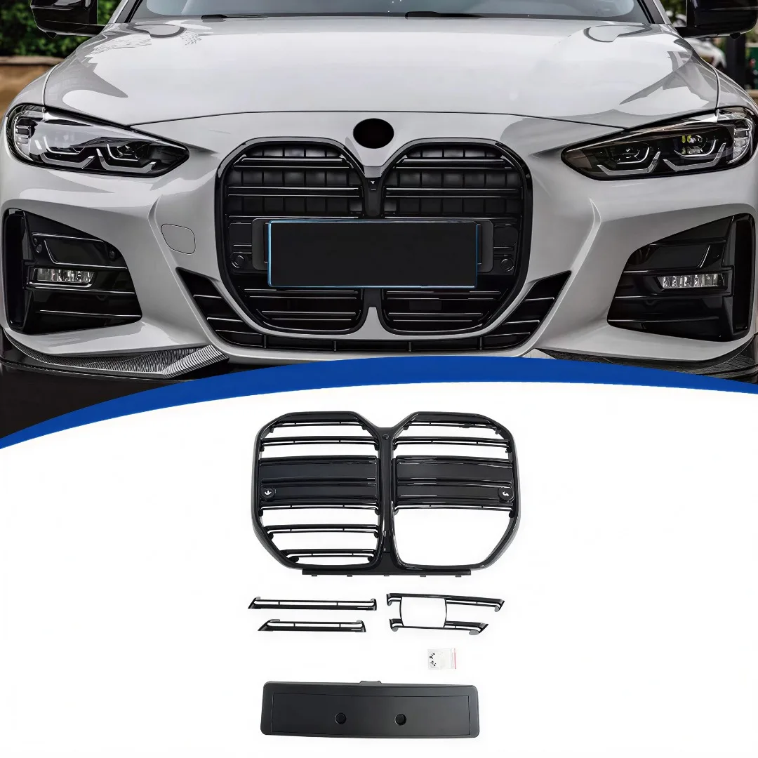 For BMW 4 Series G26 4 Doors 2021-2024 Sport Middle Mesh Front Mask Grid Bumper Grille Grill Car Tuning Direct Fit Replacement