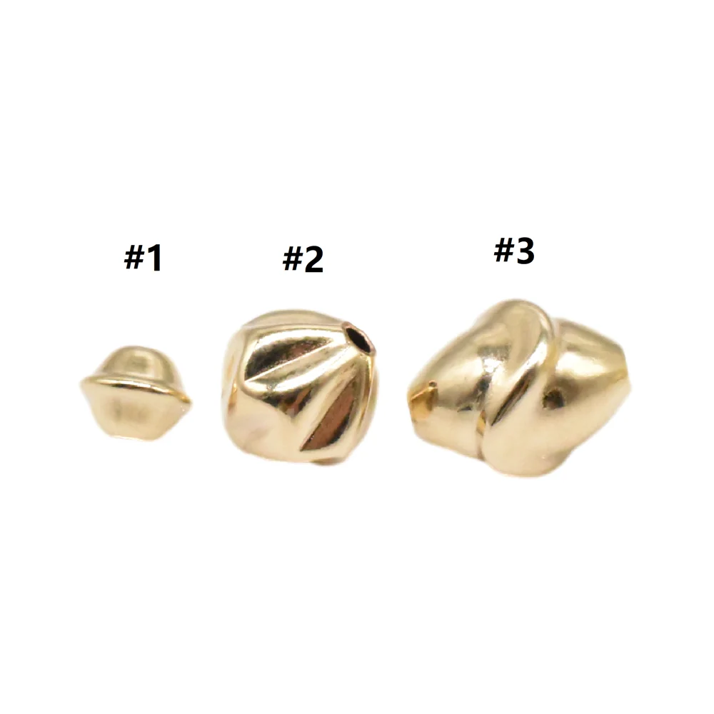 14K Gold Filled Plain Corrugated Spacer Bead for Bracelet Necklace 1/20 14K