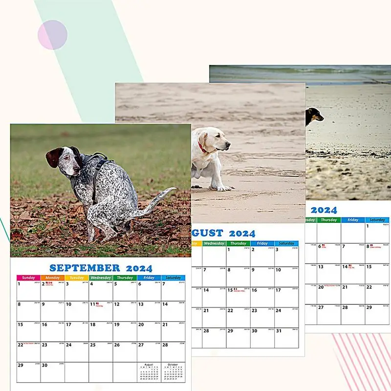Dogs Monthly Wall Calendar Funny Animal Wall Calendar 11X11 Inch Open Thick & Sturdy Paper Family Planner & Daily Organizer