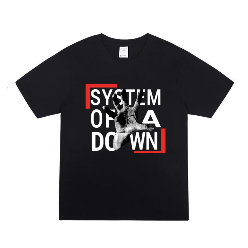 

Футболка большого размера Camiseta System of A Down Estilo, уличная футболка с буквенным принтом Foda, мужская и женская одежда, хит продаж, 2025 г.