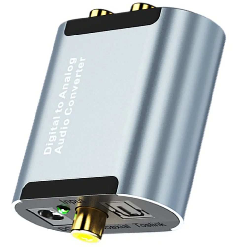 

Aluminum Alloy Gold Plated Audio Converter Digital to Analog Optical Fiber Audio Adapter 32 44 48 96KHz