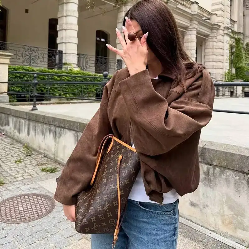 2026 New Fashion Autumn Elegant Loose Long Sleeve Women's Warm Coats Chic Street Youth Casual Jackets