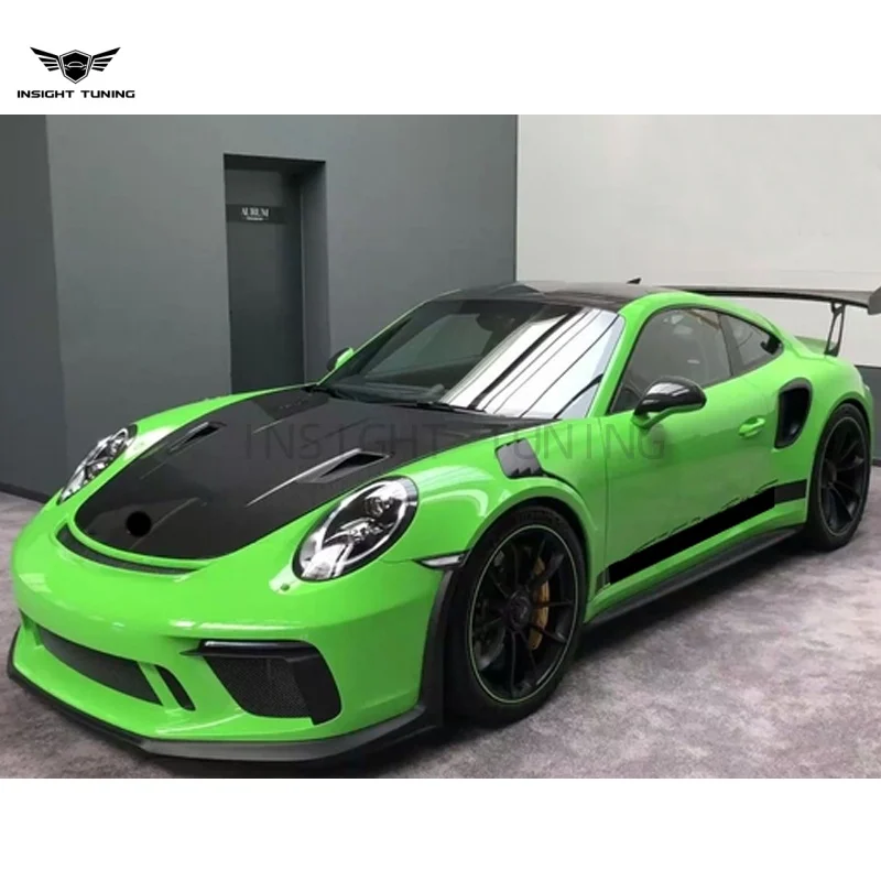 Dry Carbon Fiber Front Hood for Porsche 911 991 2012-2019 Upgrade to RS Style Lightweight Vented Bonnet Replacement