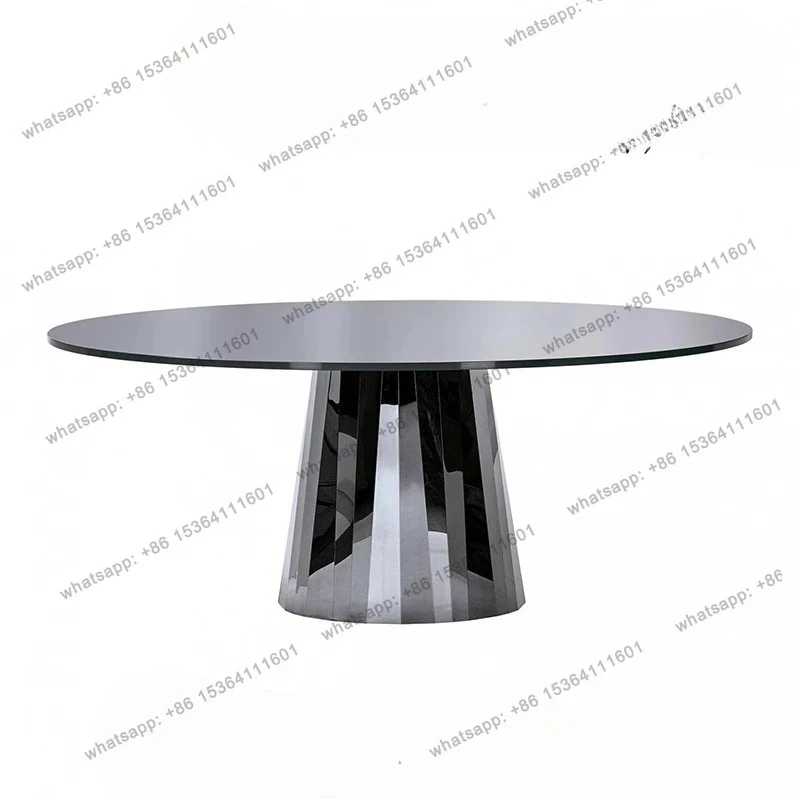 

Nordic Modern Light Luxury Modern Hotel Villa Restaurant Master Design Color Stainless Steel Dining Table