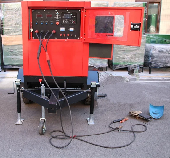 Kubota Engine 25kva Welder Generator 500A Diesel Power Arc TIG FCAW Mma Gmaw 400 Amp Welding Machine
