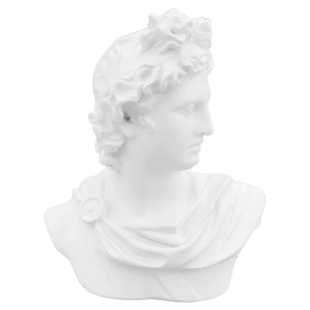 

Resin Statue Greek Decor Miniature Sculpture Desktop Small Figurines Home Gifts Greek Bust Statues Tabletop Decor Sketch Figures