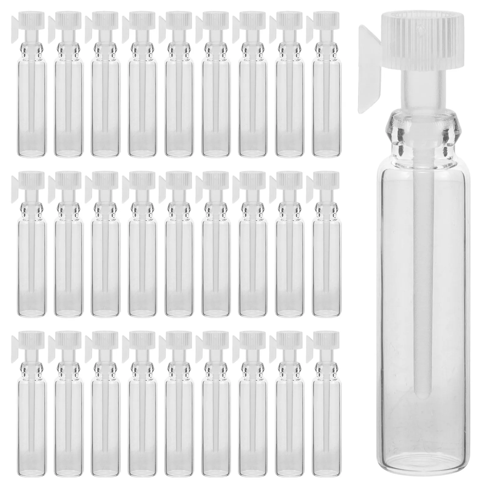 

100Pcs Perfume Empty Refillable Glass Bottles Containers 1Ml Black Dropper Travel Essential Oil Liquid Storage