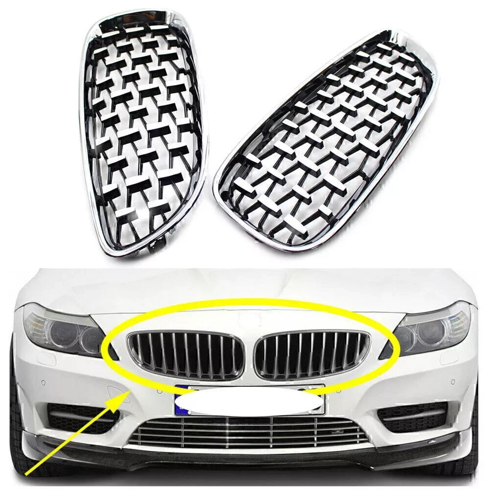 For BMW E89 Z4 2009-2016 51137181547 51137181548 Car Front Bumper Diamond Style Kidney Grille Replacement Racing Grills