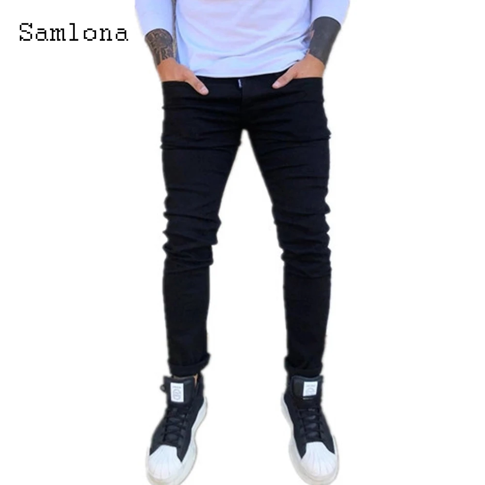 Mens Vintage Basic Jeans Denim Pants Men Casual Slim Pantalon 2023 European and American Simple Fashion Demin Pencil Trousers