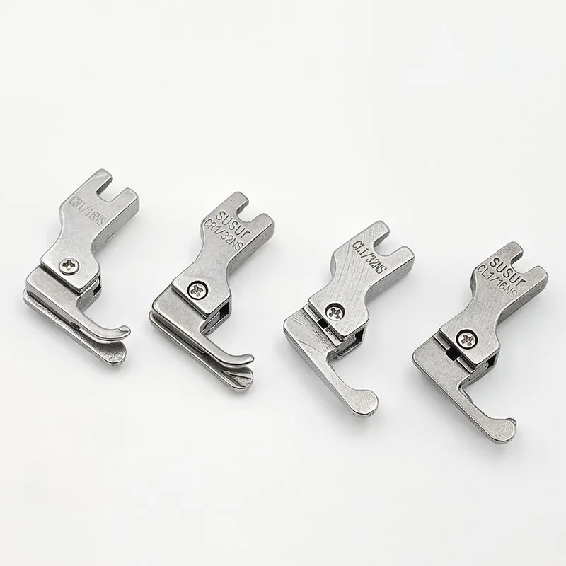 Compensating Feet Narrow Type For Knitt and Thin Materials Zipper Presser Feet Sewing Machine Left/Right Edge Guide Presser Foot