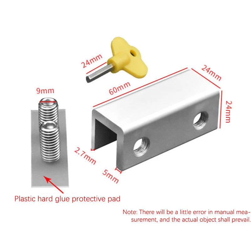 1PC Child Protection Baby Safety Adjustable Sliding Window Locks Stop Aluminum Alloy Security Lock With Keys Safety Window Lock