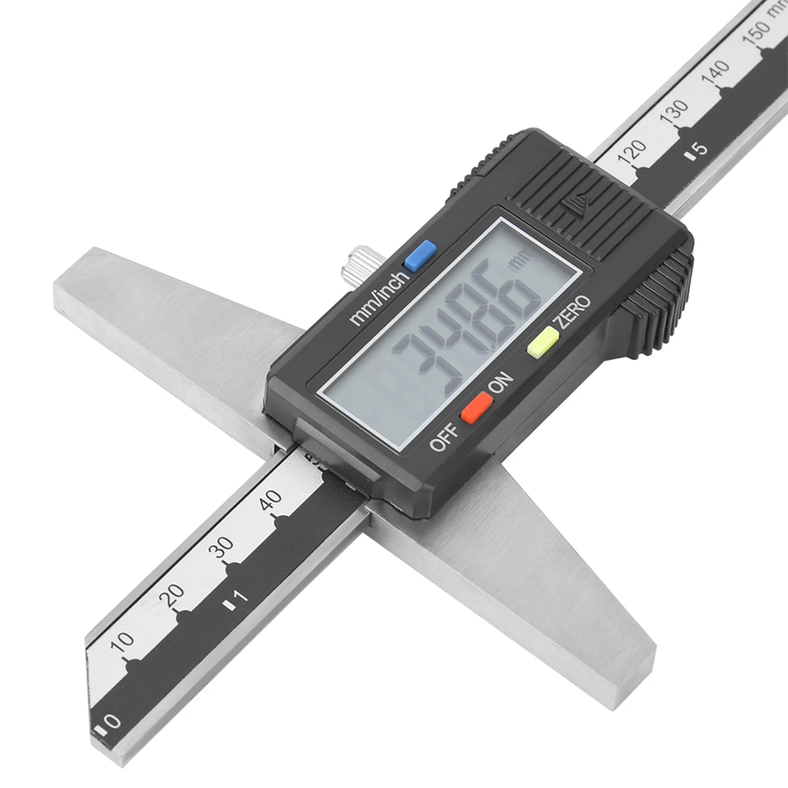 Electronic Vernier Depth Gage  Digital Depth Gauge Vernier Measuring Tool Depth Rule High Accuracy for Home Factory