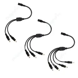 DC Y Splitter Cable 1 Female to Male 5.5mm x 2.1mm DC Power Extension Wire for CCTV Security Cameras Surveillance Routers DVR