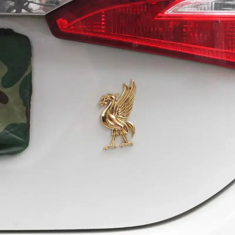 ملصق معدني ثلاثي الأبعاد شعار دراجة نارية الديكور الخلفي الجذع شارة ملصقات ليفربول كوب L F C الكبد الطيور تصفيف السيارة