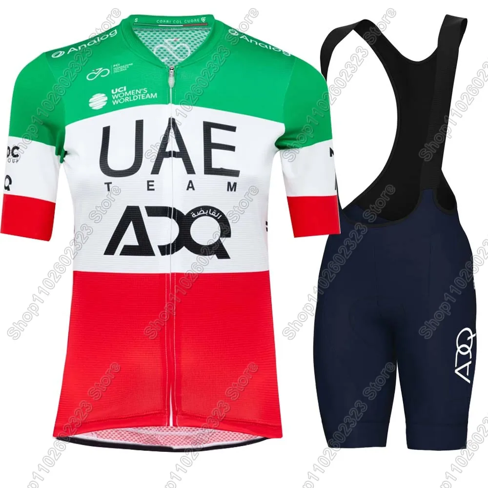 الإمارات العربية المتحدة ADQ فريق الدراجات جيرسي 2025 مجموعة الرجال إيطاليا أوروبا دراجة الملابس الطريق دراجة قمصان دعوى دراجة مريلة السراويل الجبلية Ropa مايوه