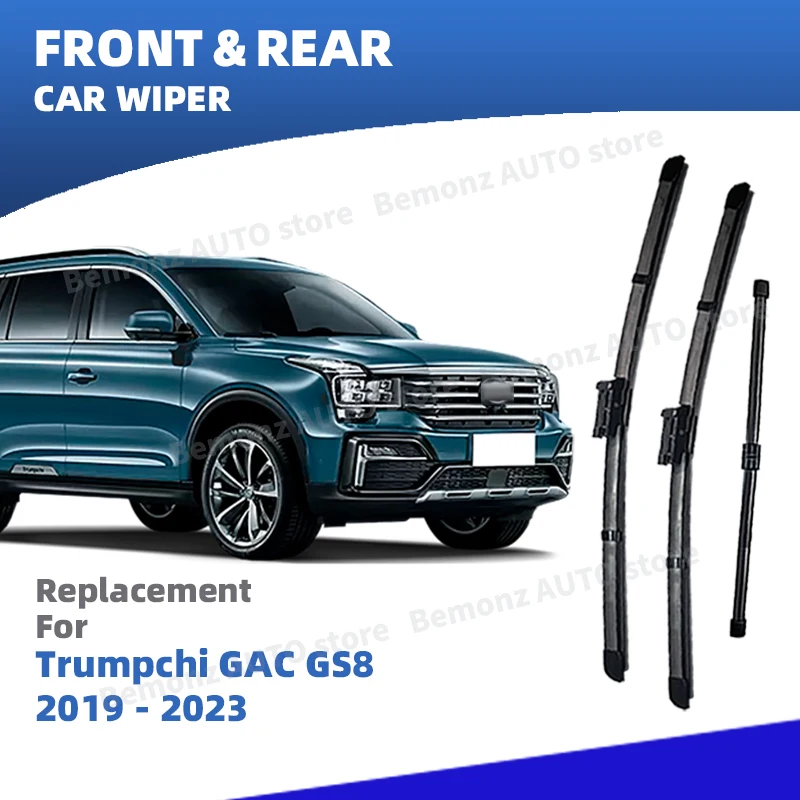 

LHD Front Rear Windshield Wiper Blades For Trumpchi GAC GS8 MK1 2019 2020 2021 2022 2023 Windscreen Window Brushes Accessories