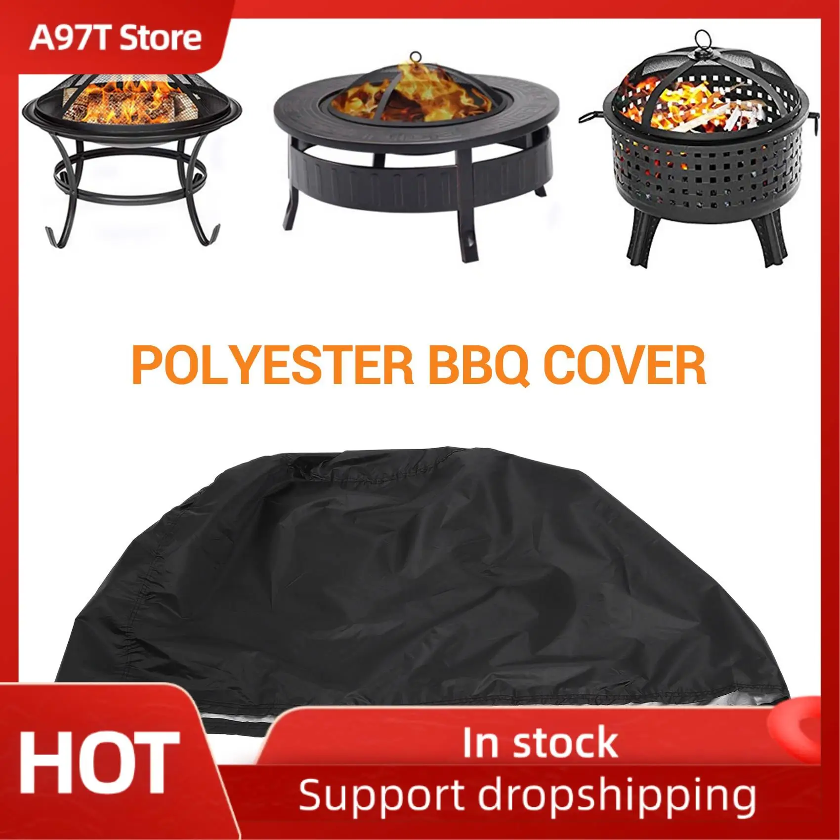 

A97T 77Cm Round Waterproof Cover Bbq Gas Electric Grill Protection