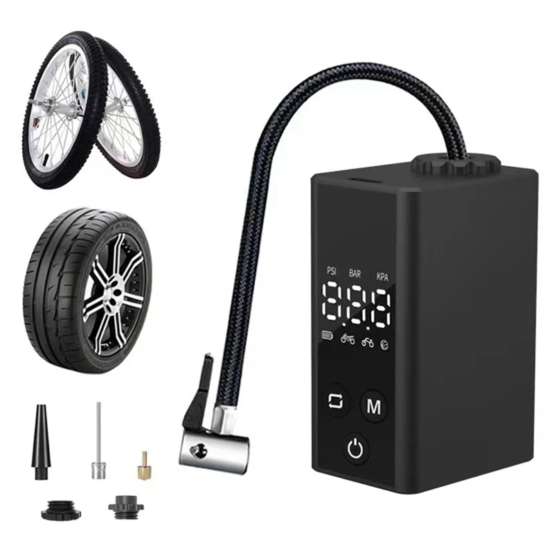 Universal Electric Air Pump Handheld Car Air Compressor 120PSI Compact Tire Inflator For Motorcycle Basketball Car SUV