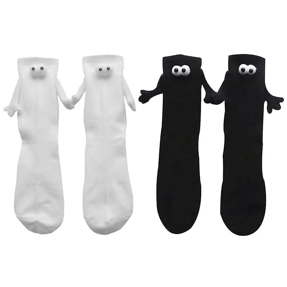 

2Pairs Playful Hand Holding Socks Moisture Wicking Cotton Socks for Active Lifestyle Men Women Sports Unisex Comfortable