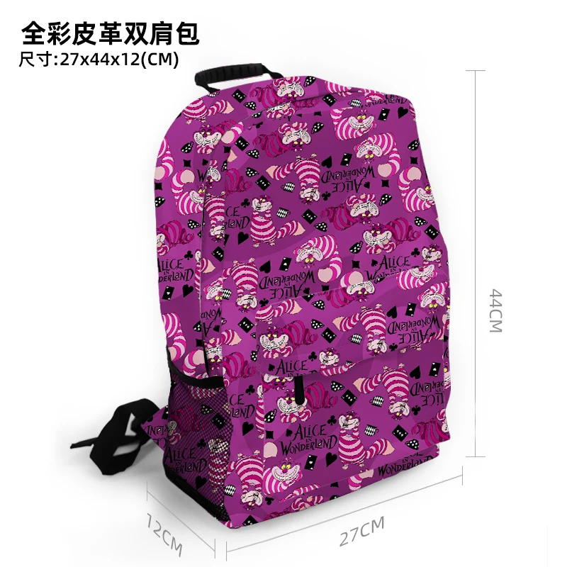 Disney Cheshire cat P6631 Anime Customized Backpack Rucksacks Cartoon Bag Travel Knapsack Gift