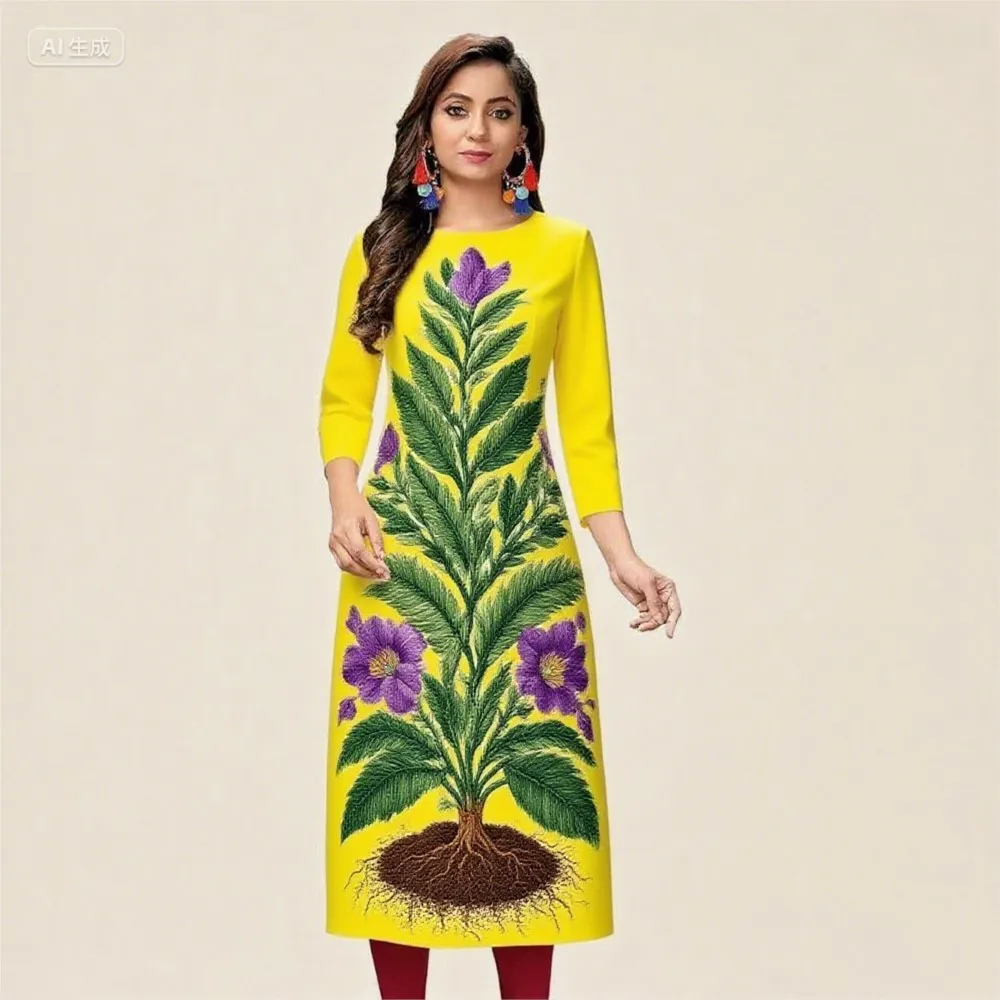 فستان كورت عصري غير رسمي للنساء المسلمات أنبوب مستقيم فستان تاكيتا مغربي عرقي عباية رداء طويل نسائي بحاشية شق #3