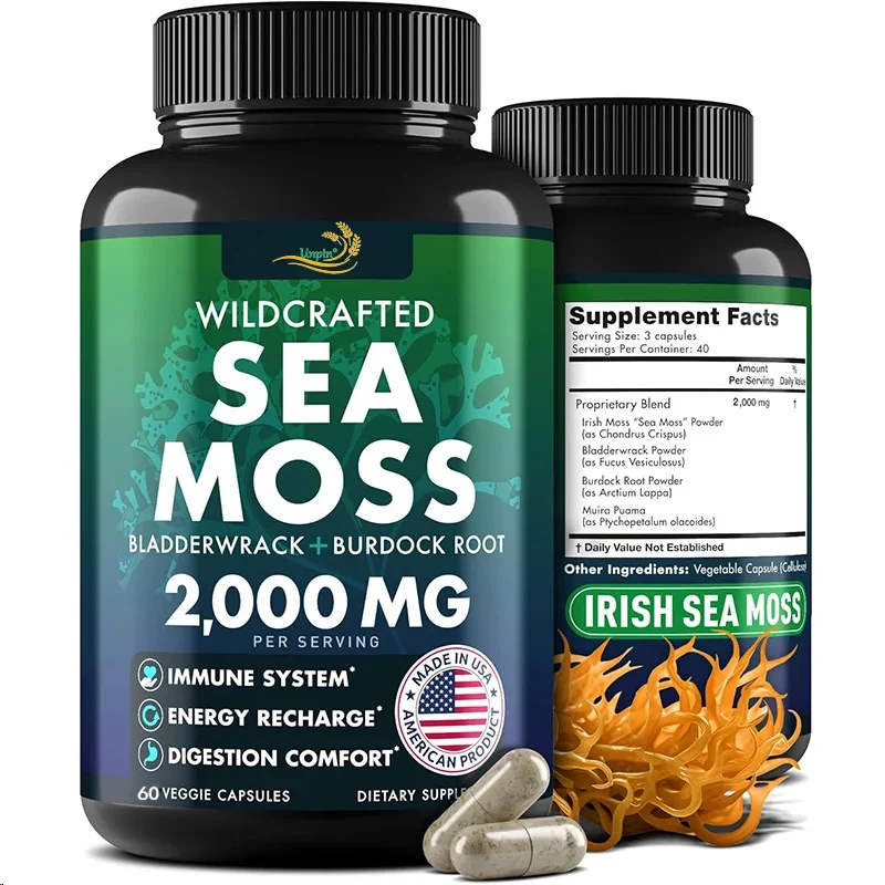 

Seaweed Capsules - Irish Seaweed Advanced Contains Burdock Root, Bladder, And Muilapoma To Provide Immunity,intestine,and Energy