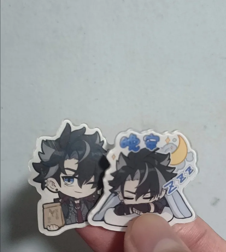 Genshin Impact 3 Style Wriothesley étudiant Style acrylique broche Cosplay Badge bijoux accessoires pour vêtements sac à dos cadeau