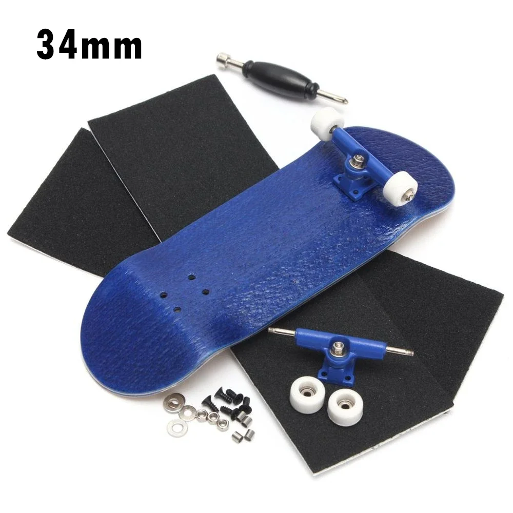 

34mm 32mm Maple Wooden Fingerboard Complete Finger Skateboard with Truck and Wheels Skate tool