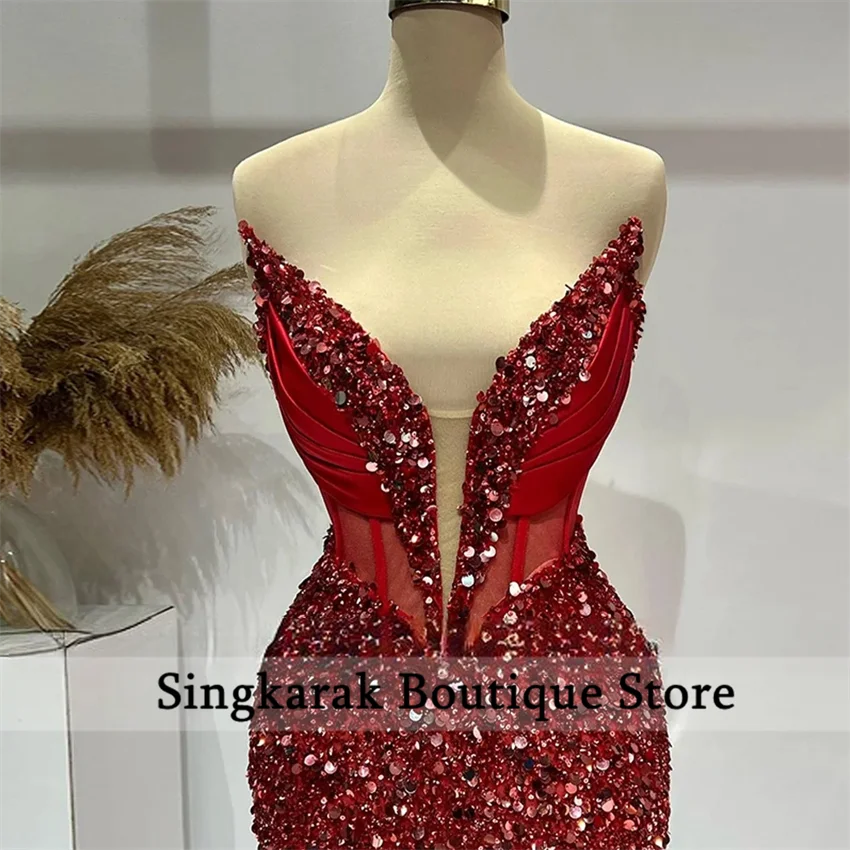 Luxury Red Short Prom Dress 2025 Sequins Birthday Party Robe Mini Cocktail Senior Homecoming Dresses 2025 Customized