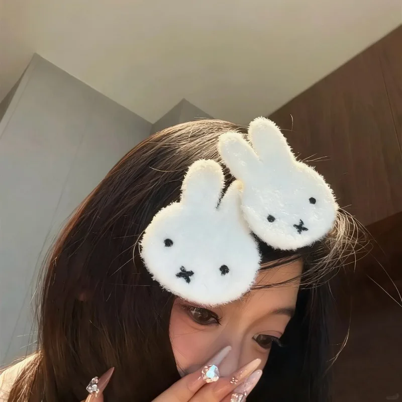 

2 шт., хит продаж, держатель для челки из мультфильма Miffy, креативный принт, модный держатель для челки для девочек, подарки