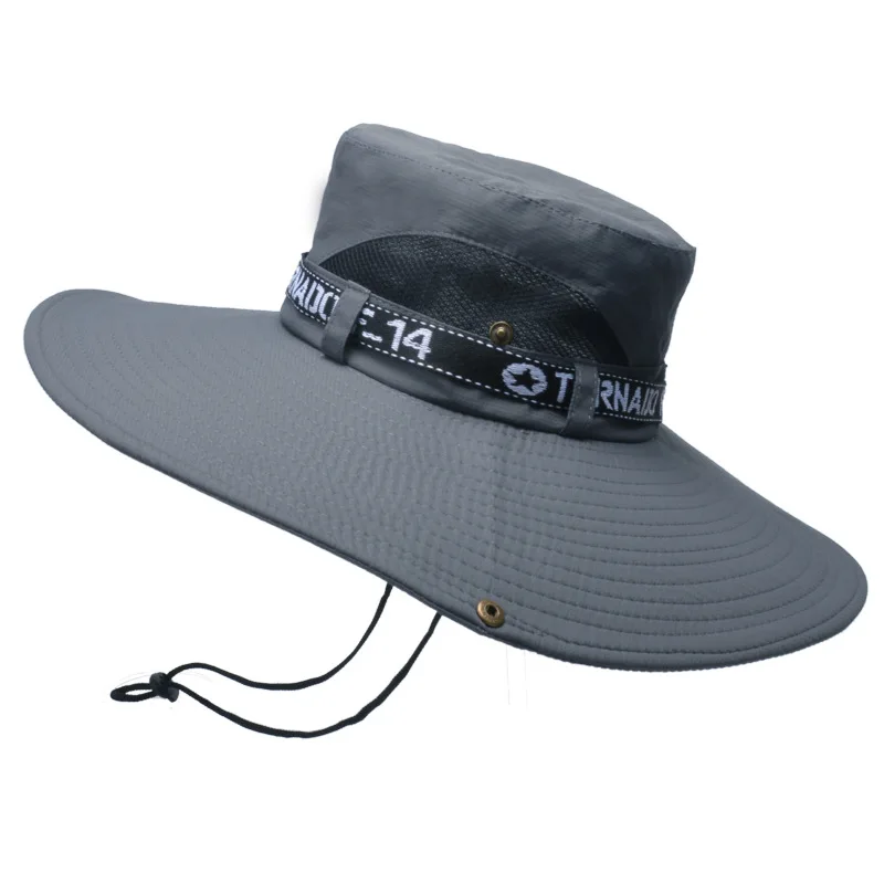 Hats For Men Breathable Sunscreen  Fishing Cap Summer Bucket Hat Men\'s Oversized Brim Sunhat Covering Face Panama S90