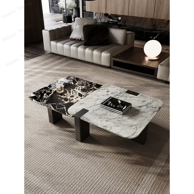 Italian minimalist marble coffee table designer new haute couture combination coffee table home living room coffee table