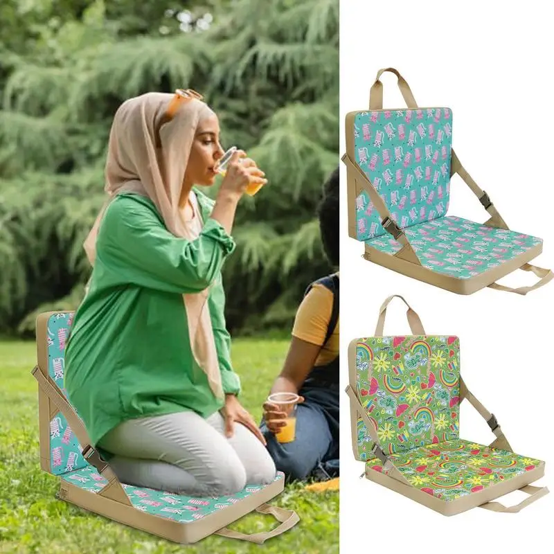 Outdoor Sports Stadium Cushion Foldable Camping Outdoor Moisture-proof Pad With Backrest For Competition Venue Picnics Chair