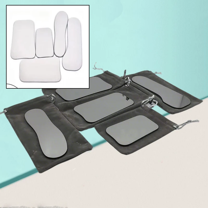 

Набор из 5 стоматологических стеклянных зеркал: высокопрочные, ортодонтические, двусторонние, для внутриротовой фотографии