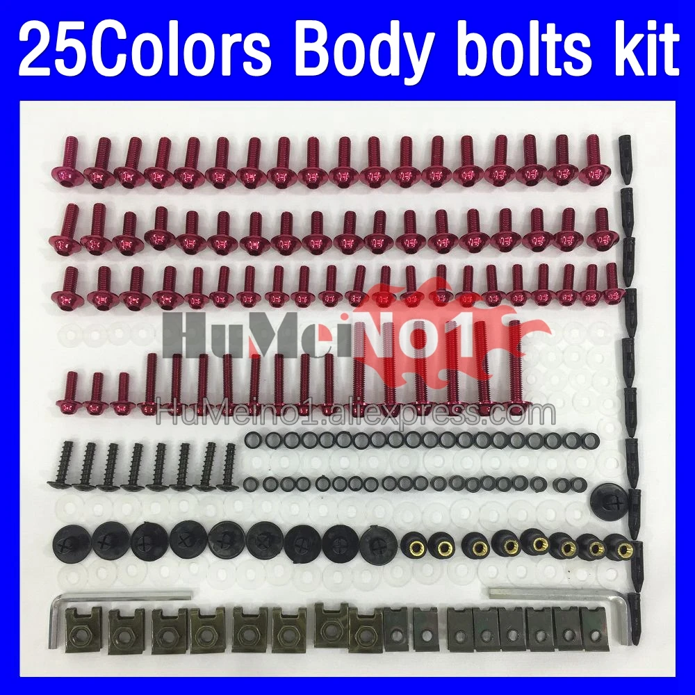 268ps Fairing bolts full screw kit For YAMAHA YZF600R Thundercat YZF 600R 96 97 98 99 2000 2001 2002 2003 Body bolt screws Nuts