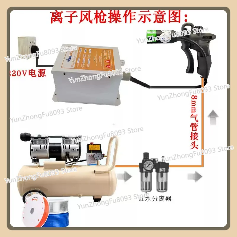 

ST-302D Industrial Static Eliminator Electrostatic Dust Gun Electrostatic Eliminator 220V/110V 10KV 70W