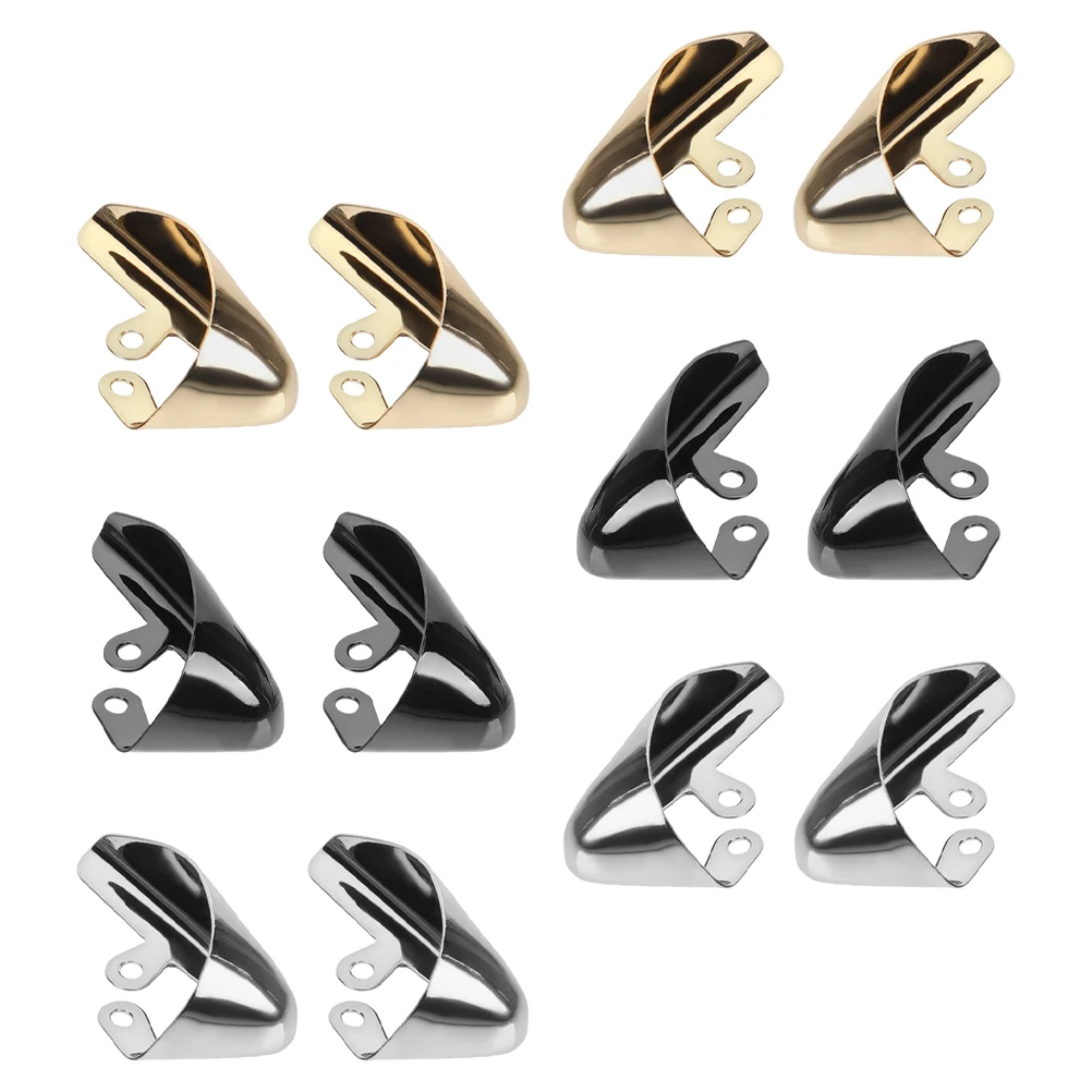 

12 Pcs High Heel Tip Covers Shoe Accessories Toe Protectors Waterproof Metal Shoe Tip Protections Black Silver Gold Color Left