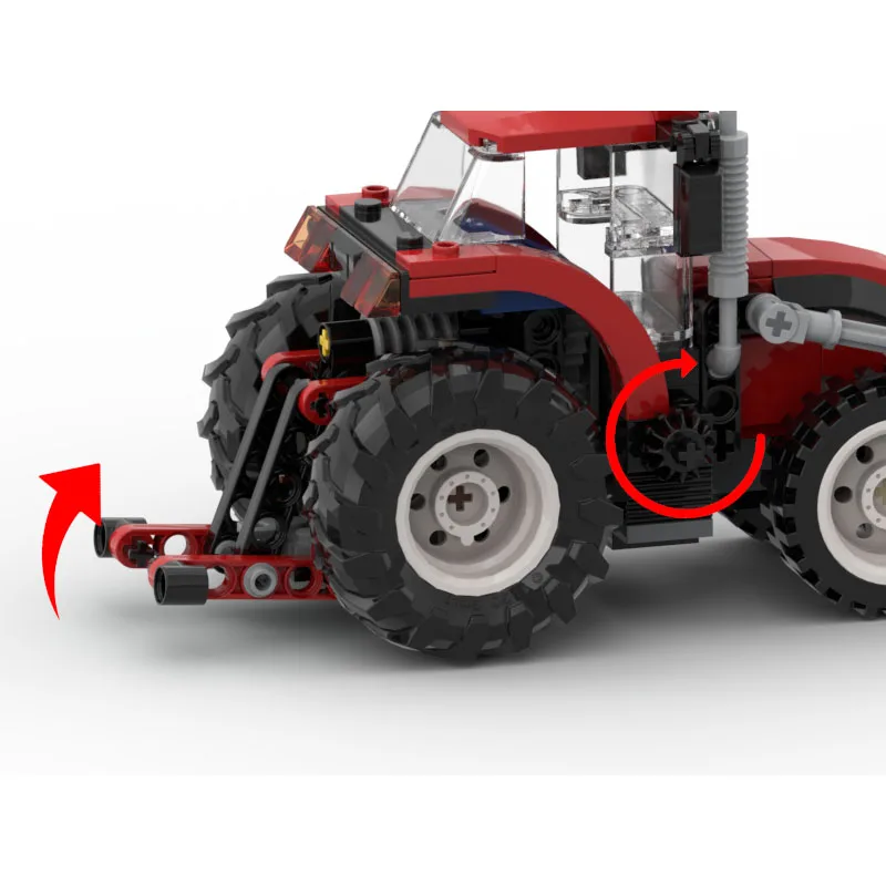 MOC-201541 City Farm Agricultural Tractor Building Block Model 200 Parts MOC Creative Toy for Boys Children's Birthday Gift