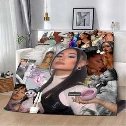 Printed Blanket Picnic Blankets Singer A-Ariana Grande Warm Blanket Soft and Comfortable Blanket Home Travel Birthday Gift