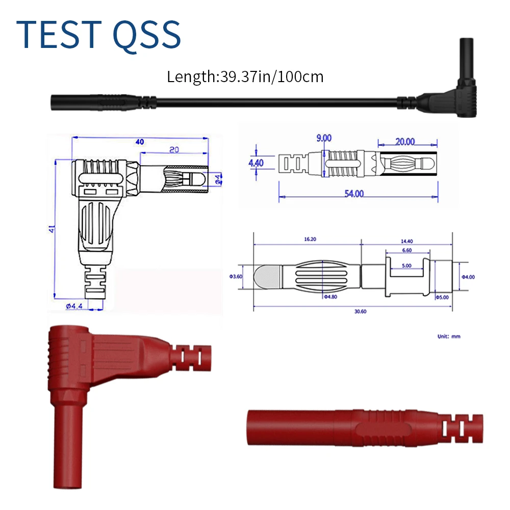 QSS 8pcs Set di puntali per multimetro elettrico con Clip a coccodrillo sonda per foratura Clip per gancio di prova per Piercing QT0089