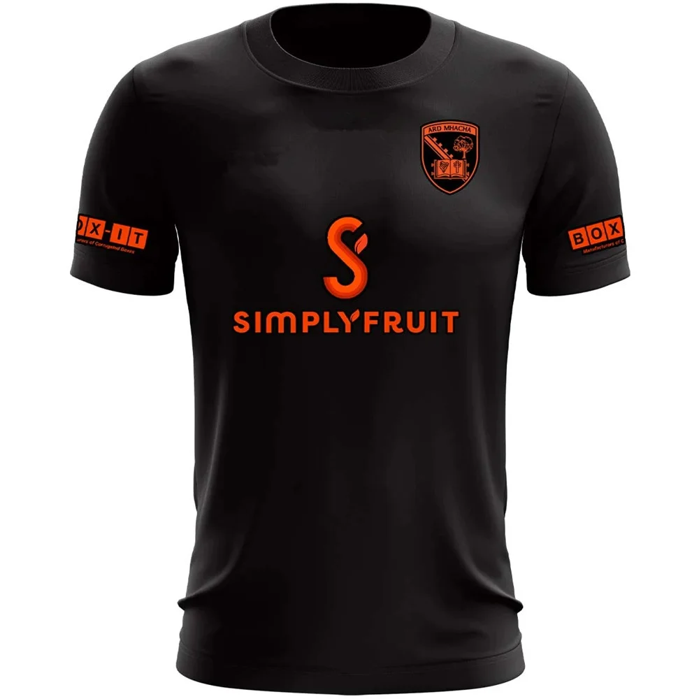 Fashion Sports Short-sleeve T-shirt Round Neck Contrast Design Chest Letter Print Arm Logos Casual Activewear Top