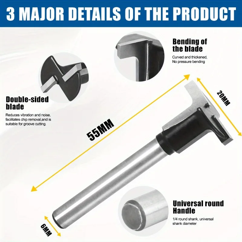 Arc Bending Integrated Knife Forming Knife R2 Router Bits for Carbon Crystal Board Wood Door/Wall Cabinet 1/4 Inch/6mm Shank