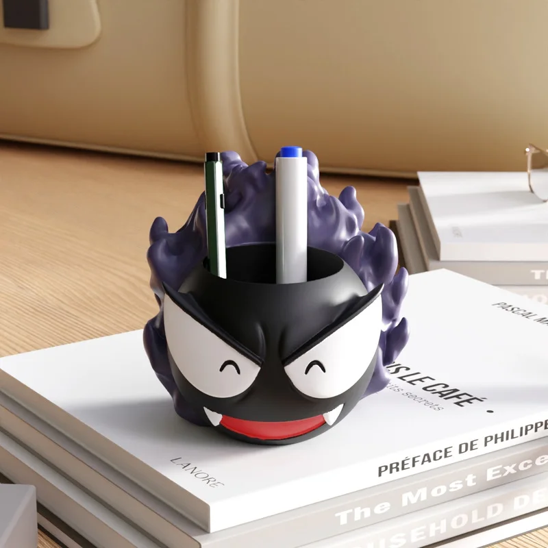 Anime Pokemon Gastly Creative Stationery Storage Pen Holder Action Figure Model Brush Pot Office Home Decor Toys Children Gift