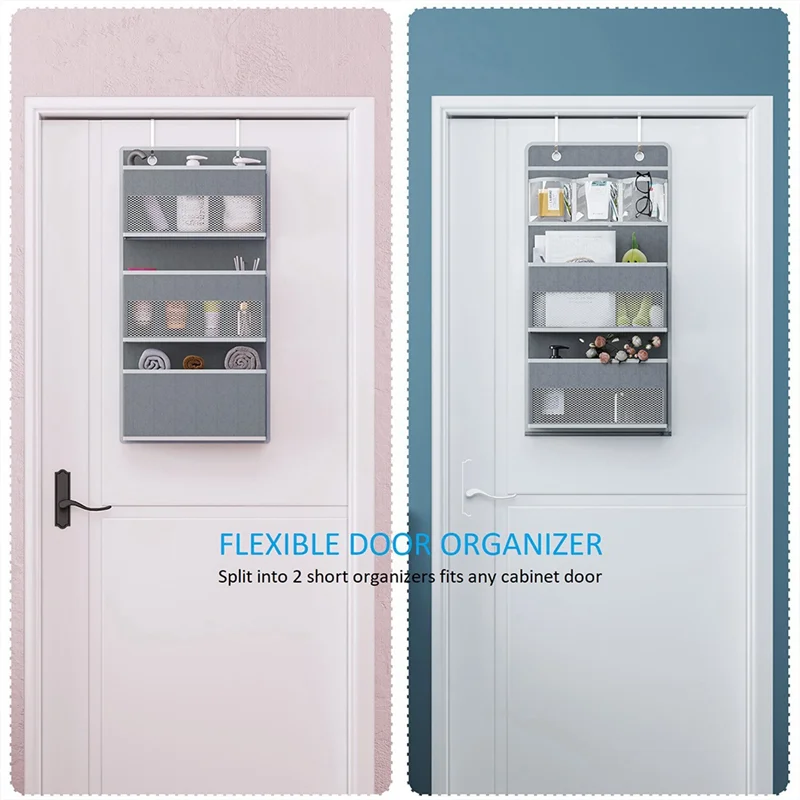 Over Door Organizer,6 Shelf Behind Door Organizer, Flexible Organizer