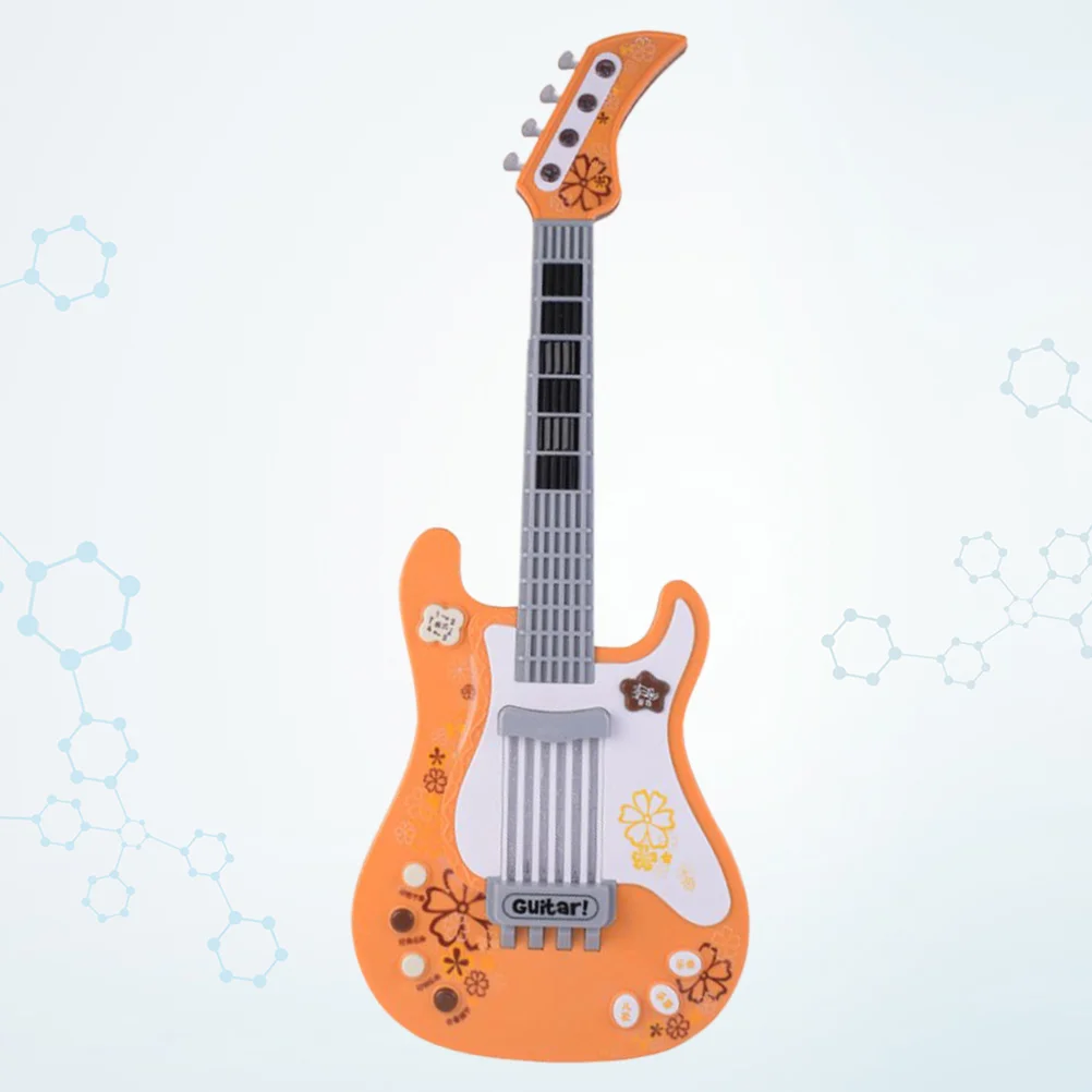 Acoustic Guitar Children Musical Instruments for Kids Multifunction Simulation Bass Player Pink Toys Toddler