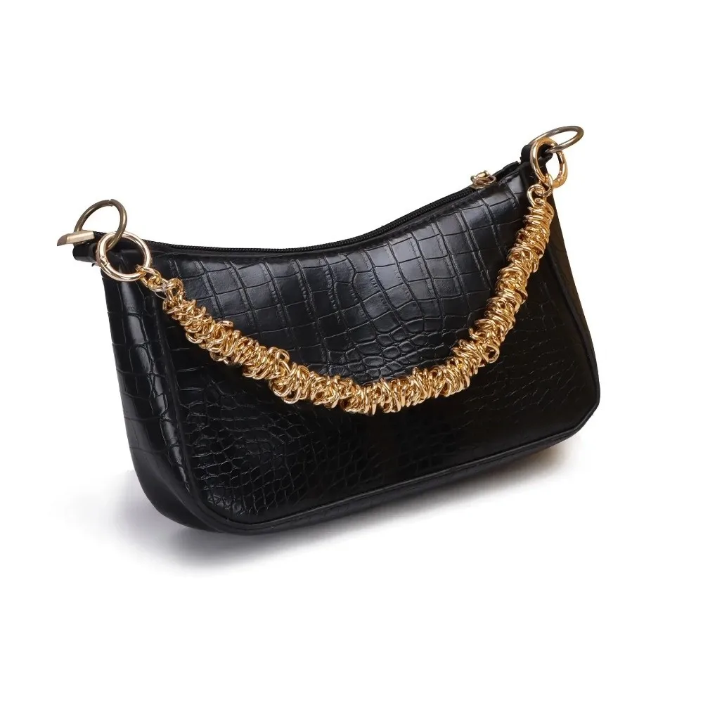 Casual Exquisite Irregular Handbag Chain Decorative Silver Shoulder Bag Strap Adjustable Detachable Metal Handle Bag Accessories
