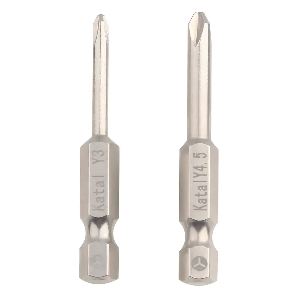 1/4 Inch Hex Shank Y Shaped Screwdriver Bits, 3mm 4.5mm Tri-point Triwing Drill Bits S2 Steel Magnetic Screw Driver Bit