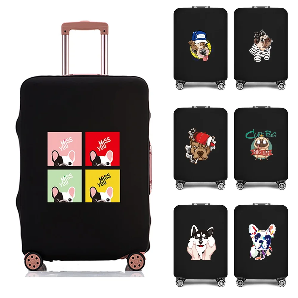 Thicken Luggage Case Suitcase Protective Cover 2022 New Dog Pattern Travel Elastic Luggage Dust Cover Apply 18-28 Suitcase Cases